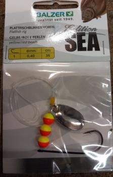 Edition Sea Plattfisch-Blinker Rig gelb-Rote Perlen