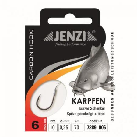 Zielfisch-Haken, Karpfenhaken, Gebunden